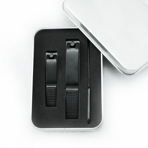 Luxury Black Stainless Steel Toe Nail Clipper Tool Set