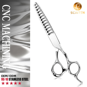 Flat Tooth Hair Cutting Scissors VG10 Steel 6 Inch Silver Color Super Sharp