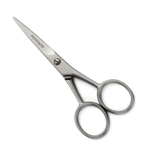 Multi-Purpose 4.5 Inches Mustache and Beard Grooming Scissors Beauty Stainless Steel Scissor with Curved Sharp Blade Blunt Tip