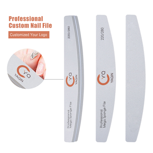 Wholesale Eva Sponge Washable Sterilizable Durable Half Moon Eva Sponge Nail File Buffer 100/180 High Quality Nail File