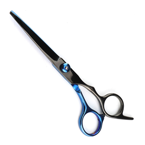 High Carbon Stainless Steel Barber Moustache Scissor Black Coated Beard Cutting Scissors for Beauty & Personal Care