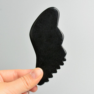 100% Natural Jade Stone & Black Obsidian Gua Sha Scrapper