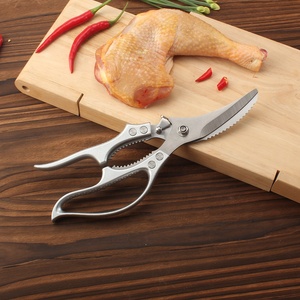 Heavy-Duty Stainless Steel Multipurpose Kitchen Scissors Safety Lock Shears