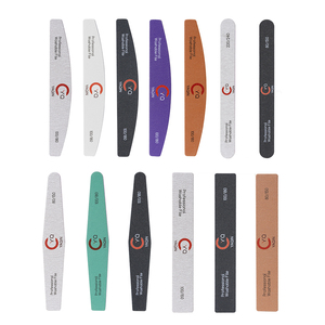 Yaqin OEM LOGO Professional 80/80 Grit Emery Board Buffers For Acrylic False Nails Double Sided Nail File