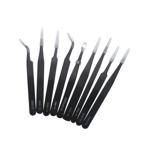 9 Piece Multi-purpose Stainless Steel Tweezers Set