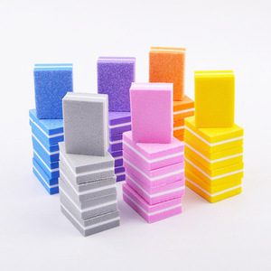 Wholesale Manicure Tool Custom Color Emery Board Block Square High Quality Sponge Nail File Buffer