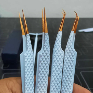 Custom Logo Black Gold Volume Tweezers