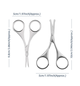 Stainless Steel Plastic Right-Handed Manicure Scissors Straight Blade Sharp Tip