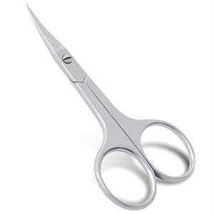 Stainless Steel Cuticle Scissors Straight Blade Sharp Tip Round Handle